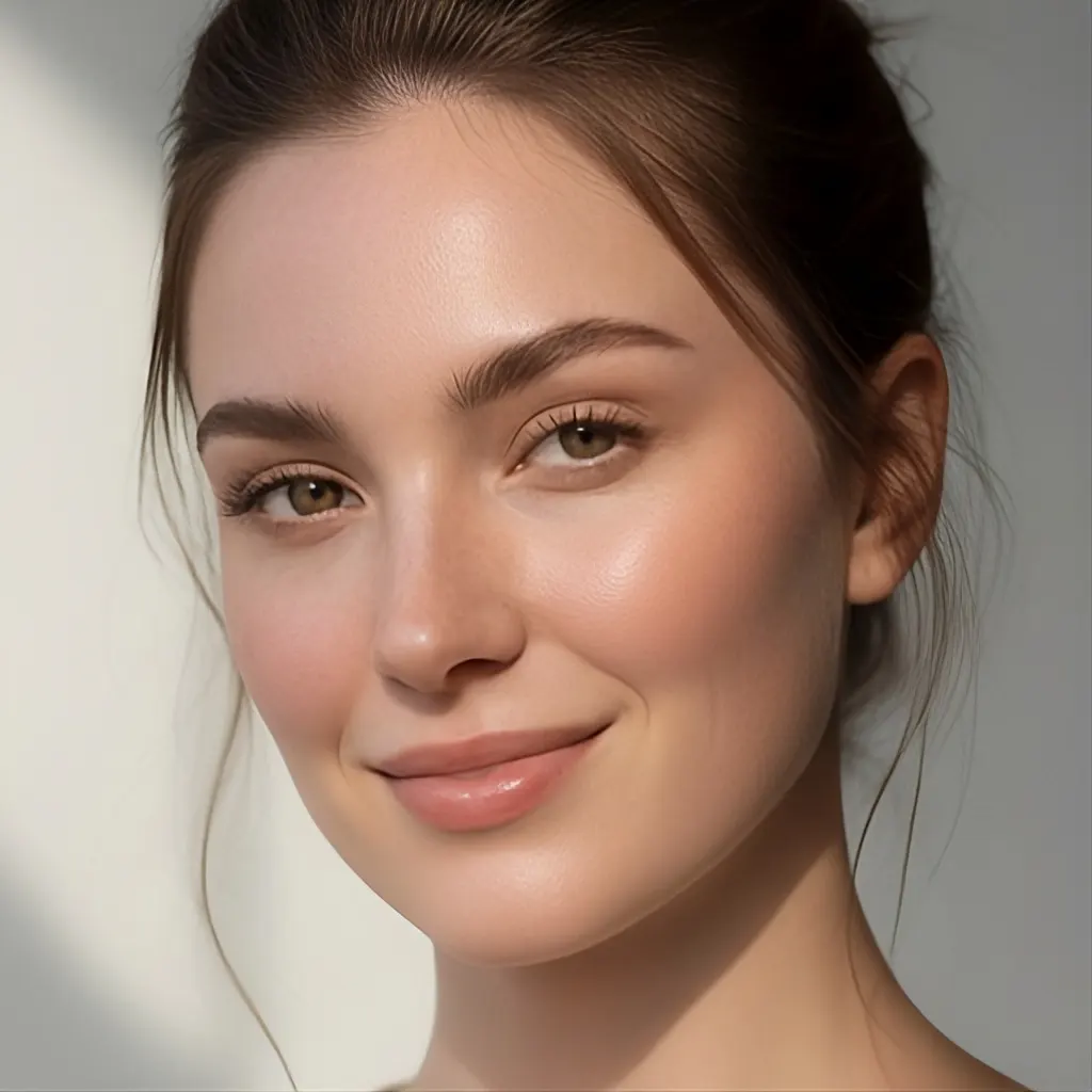 rostro de mujer después de tratamiento para la rosácea
